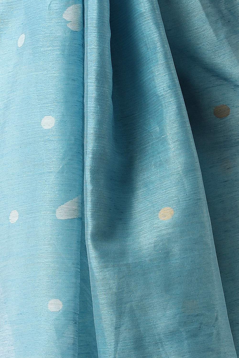 Light Blue Pure Silk Linen Jamdani Saree image number null