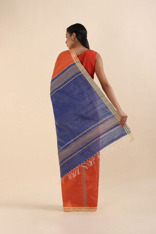 Orange Pure Tussar Silk Bhagalpuri Saree thumbnail image number null