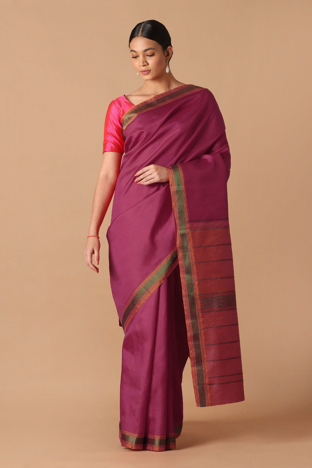 Pink Pure Silk Kanjivaram Saree image number null