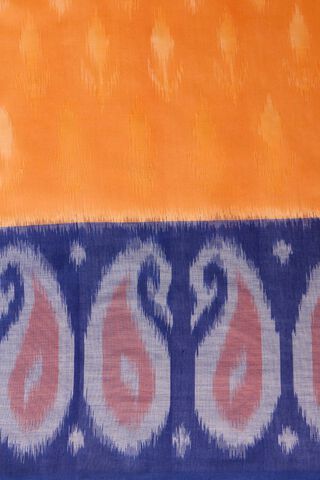 Orange Pochampalli Pure Cotton Ikat Saree thumbnail image number null