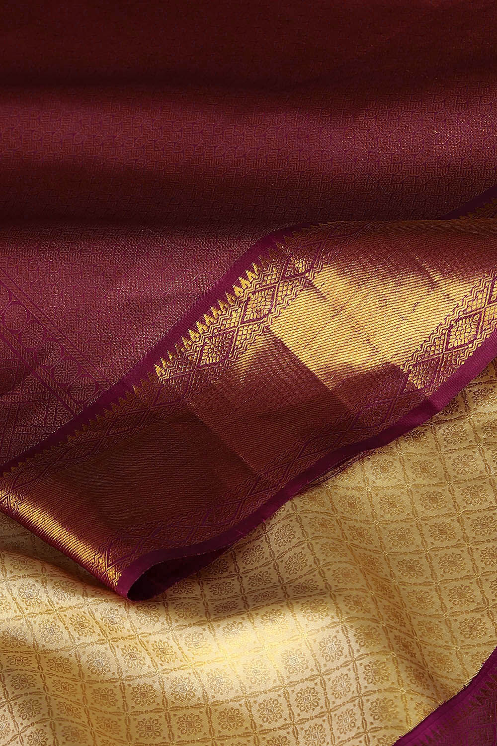 Beige Pure Silk Kanjivaram Saree image number null