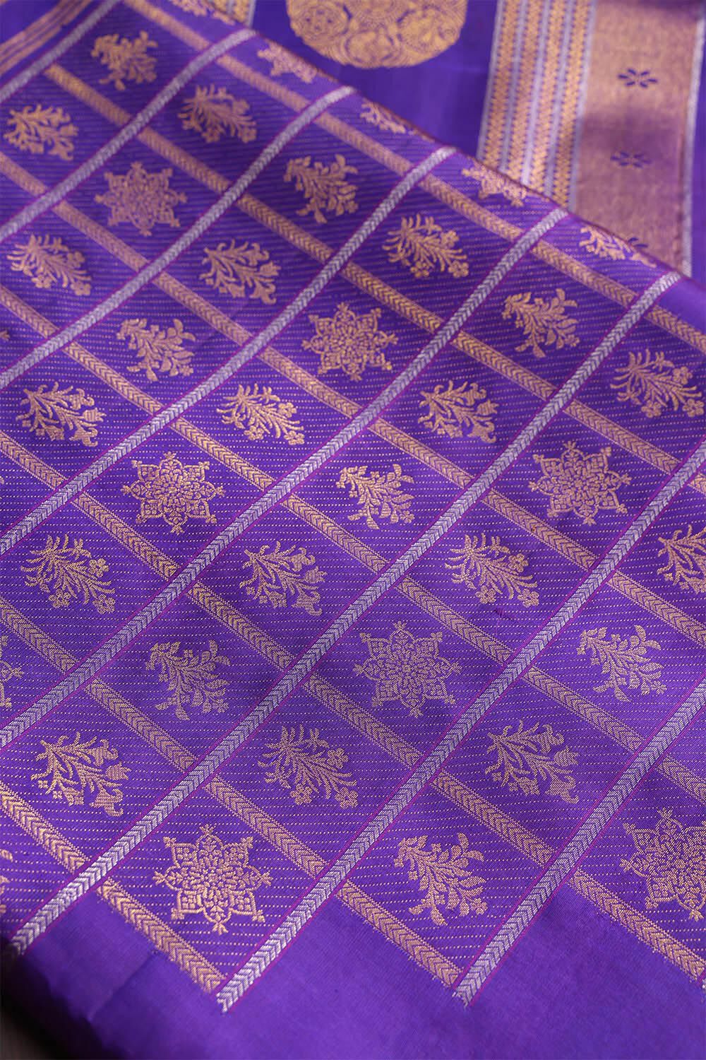 Violet Kanjivaram Silk Saree image number null