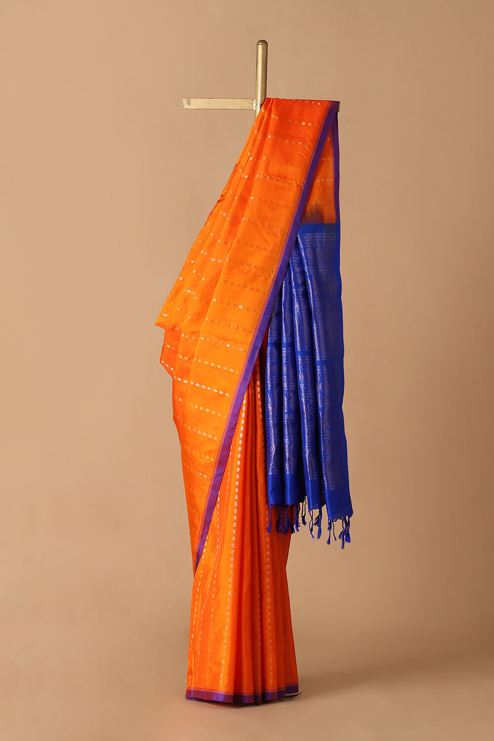 Orange Pure Silk South Saree image number null