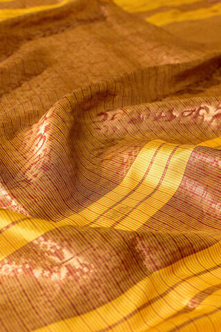 Yellow Woven Pure Silk Maheshwari Saree thumbnail image number null