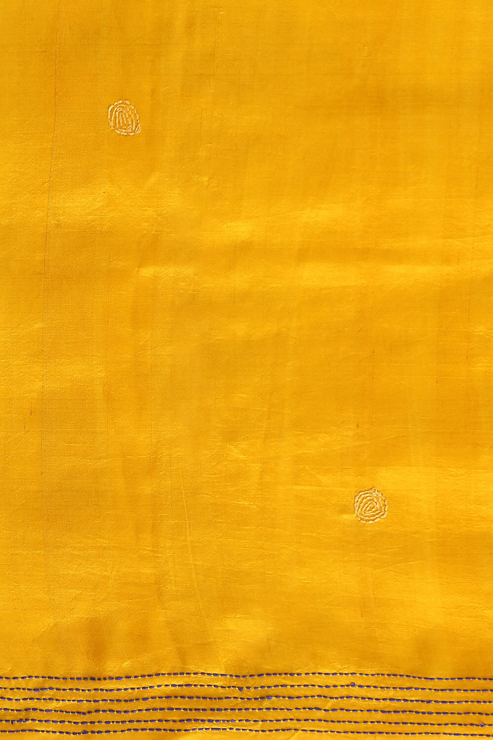 Blue Pure Silk Kantha Saree image number null