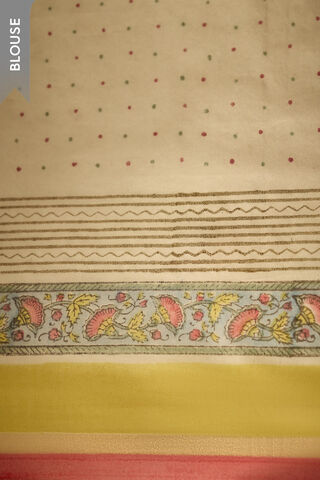 Light Blue Rajasthan Pure Silk Cotton Printed Sanganeri Saree thumbnail image number null