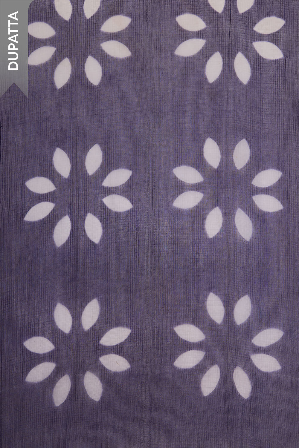 Violet Pure Cotton Tie and Dye Shibori Unstitched Suit Set image number null