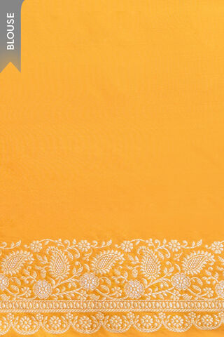 Orange Pure Silk Kadwa Banarasi Saree thumbnail image number null