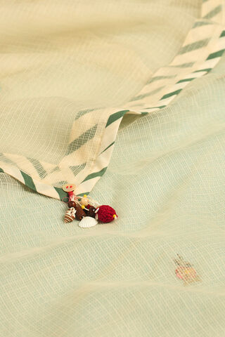 Off White Pure Kota Embroidered Saree thumbnail image number null