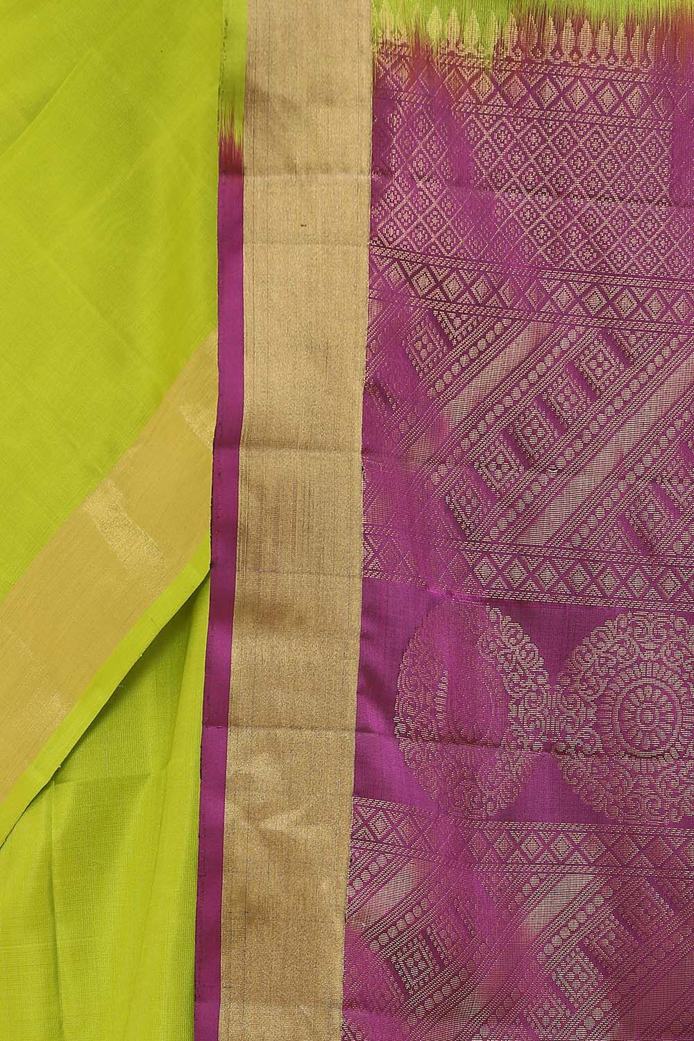 Light Green Pure Soft Silk Saree image number null
