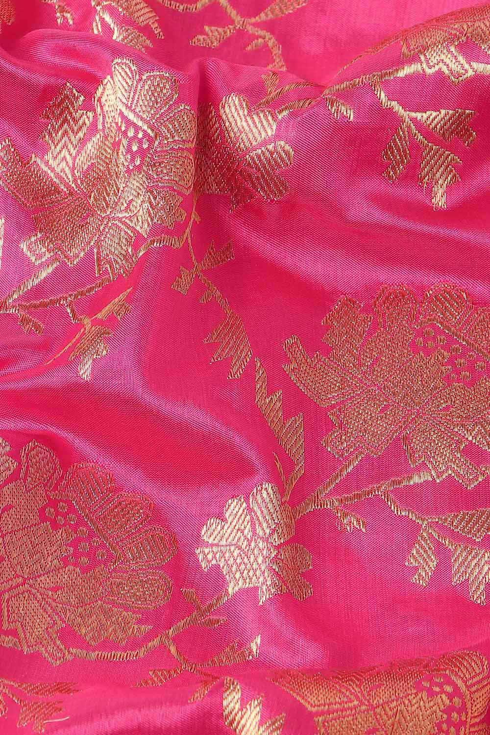 Pink Pure Silk Banarasi Saree image number null