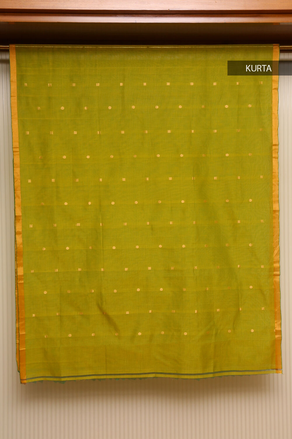 Sap Green South Pure Silk Cotton Suit Set image number null