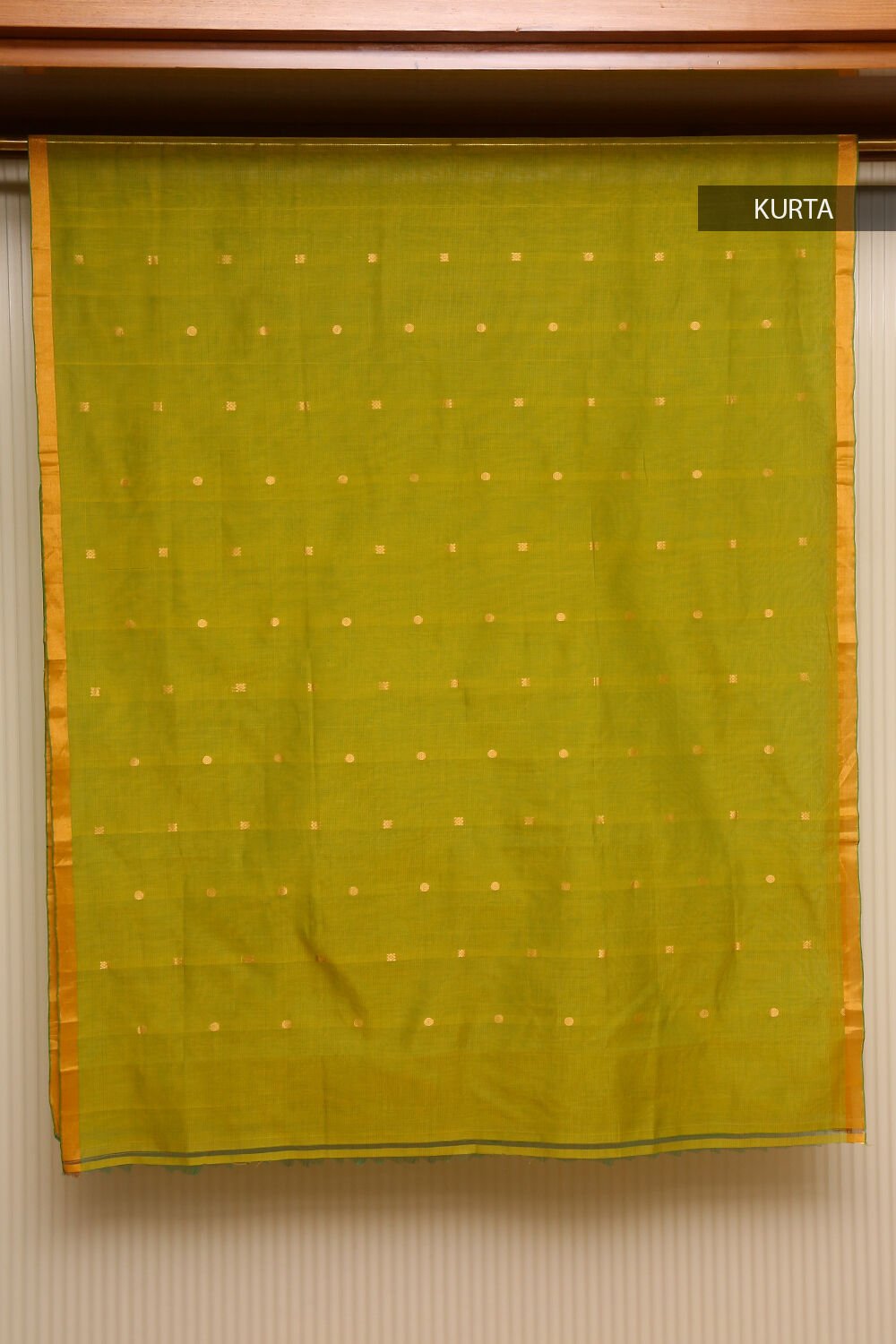 Sap Green South Pure Silk Cotton Suit Set image number null