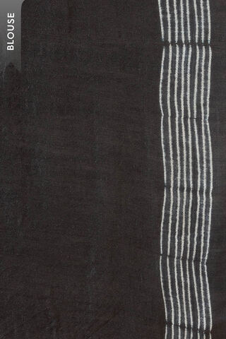 Black Rajasthan Muga Tie & Dye Shibori Saree thumbnail image number null