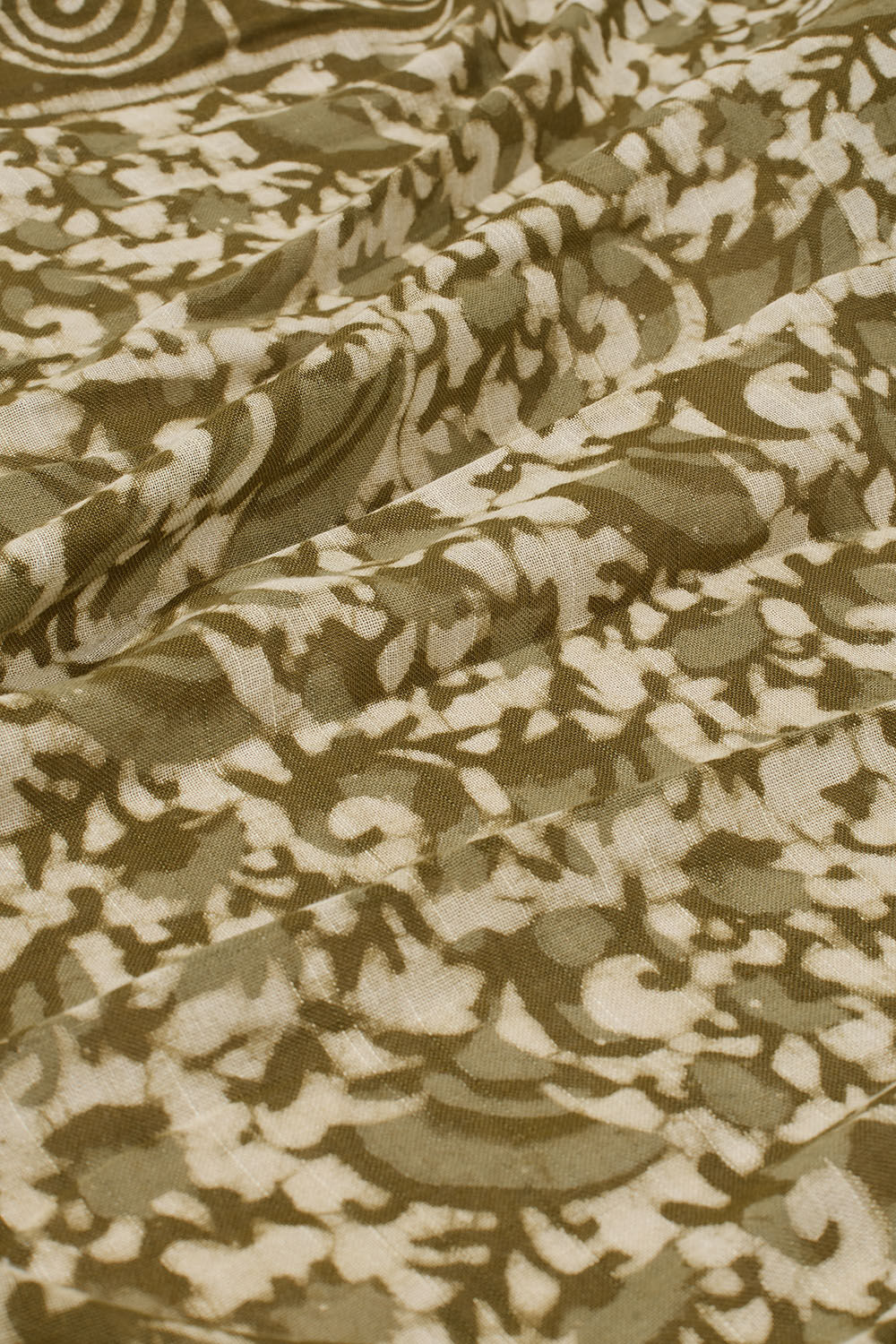 Light Green Rajasthan Block Printed Cotton Viscose Saree image number null