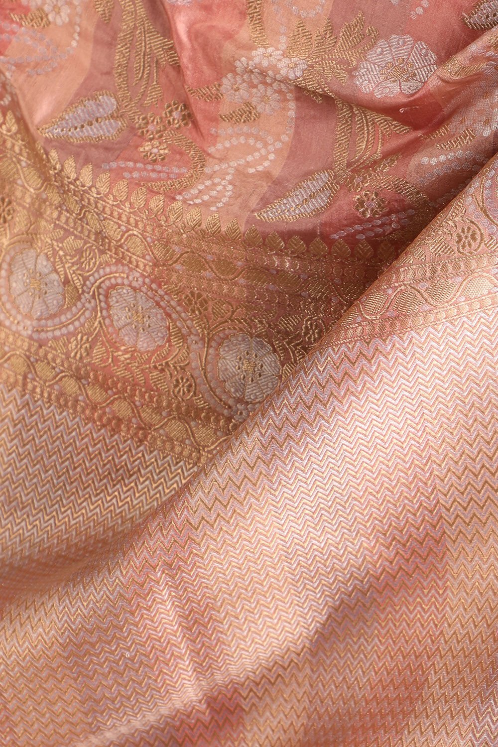 Pink Pure Silk Woven Banarasi Saree image number null