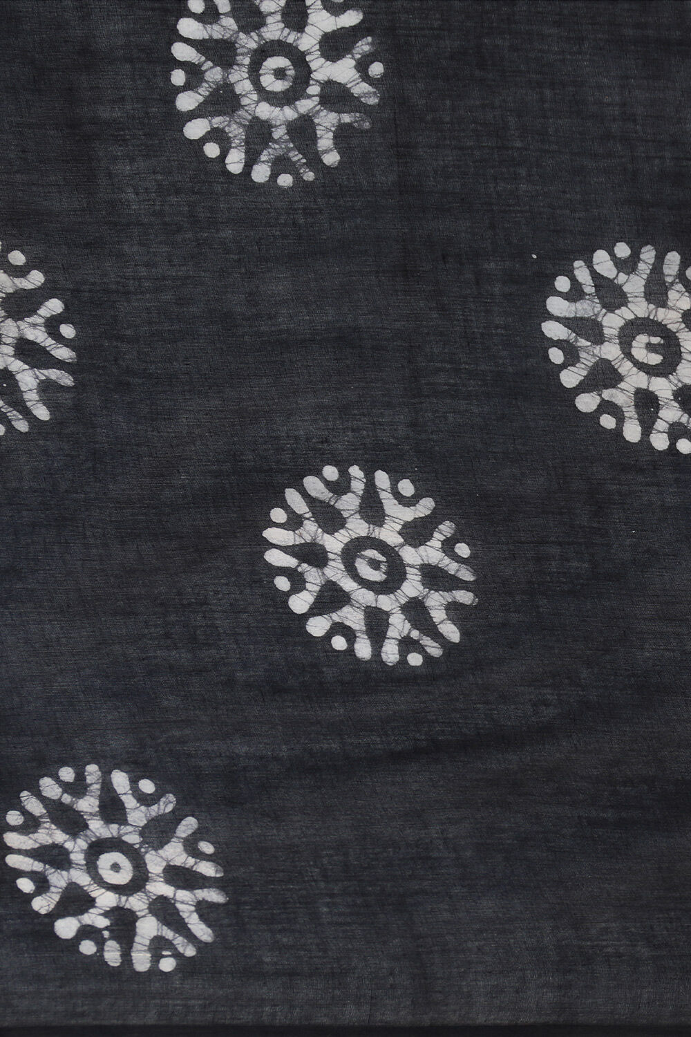 Black Ujjain Pure Cotton Batik Saree image number null