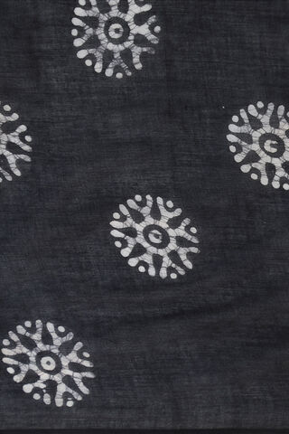 Black Ujjain Pure Cotton Batik Saree thumbnail image number null