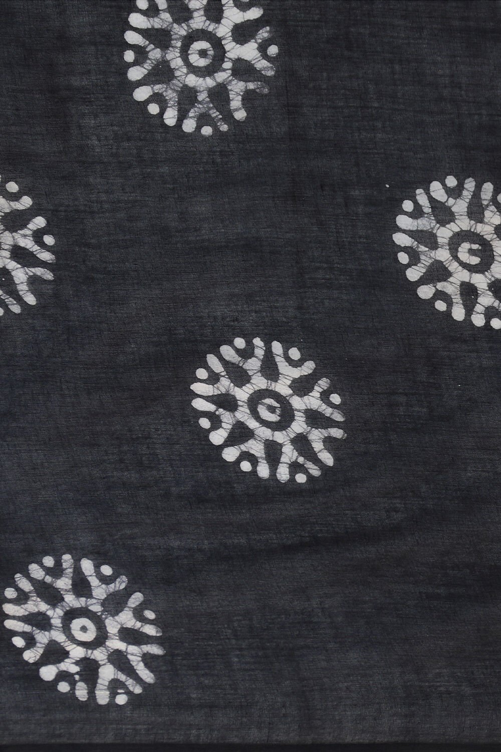 Black Ujjain Pure Cotton Batik Saree image number null