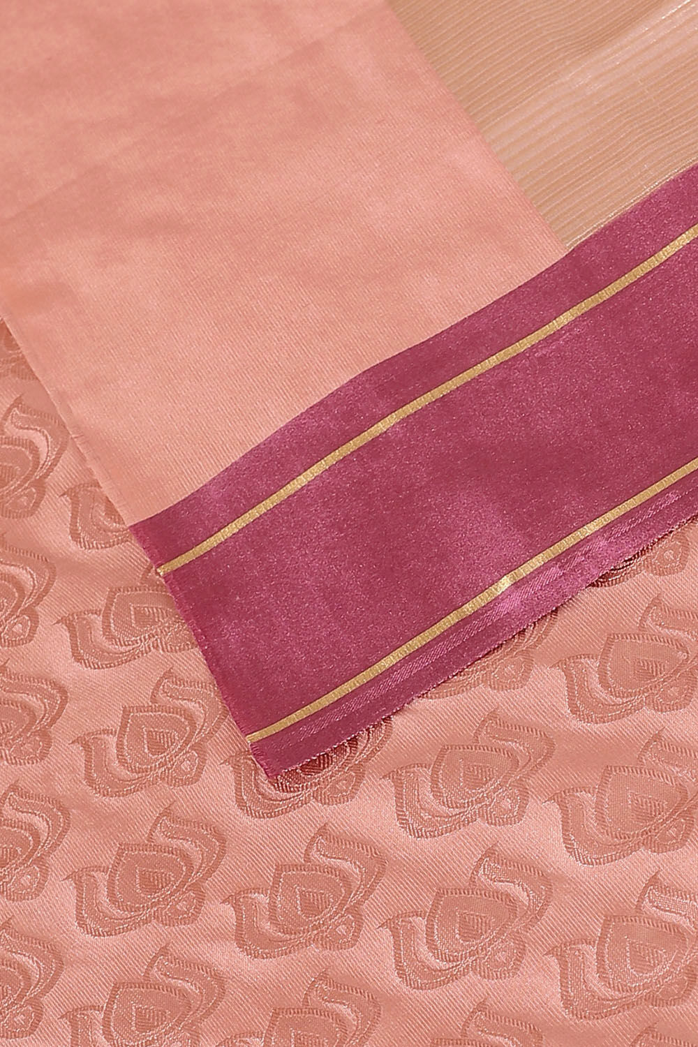 Light Pink Pure Silk Banarasi Tanchoi Saree image number null