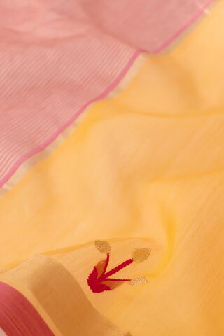 Orange Chanderi Eknaliya Pure Silk Cotton Saree thumbnail image number null