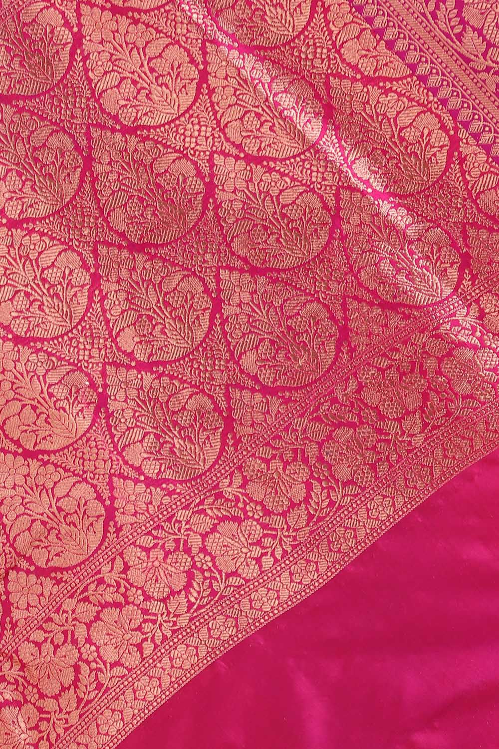 Dark Blue Pure Silk Banarasi Saree image number null