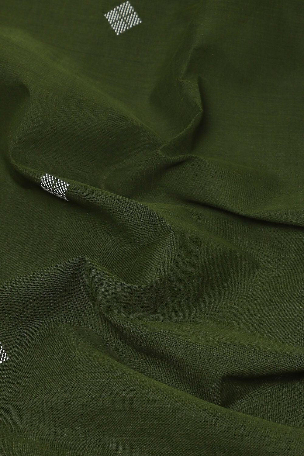 Dark Pure Green Cotton Odissa Ikat image number null