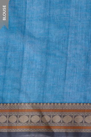 Blue Woven Pure Cotton Saree thumbnail image number null