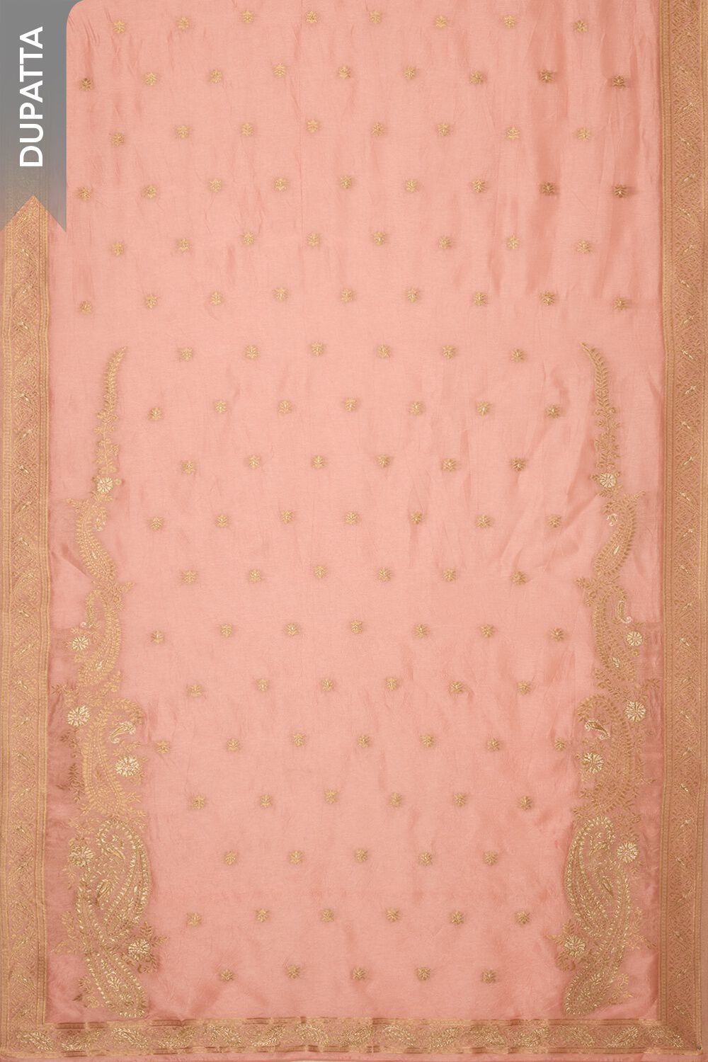 Light Pink Viscose Embroidered Unstitched Suit Set image number null