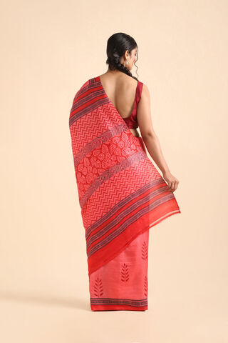 Pink Pure Silk Printed Saree thumbnail image number null