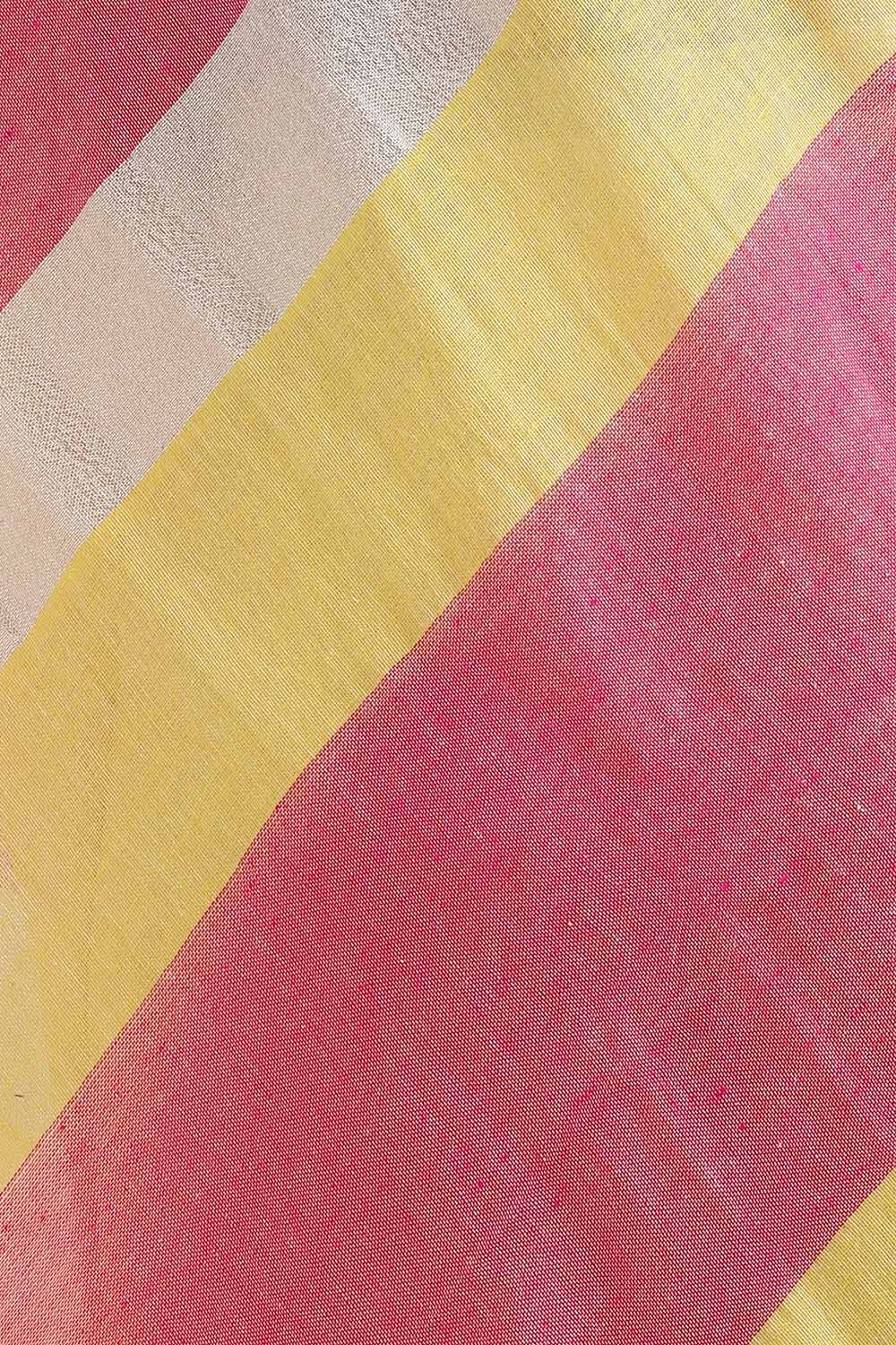 Light Pure Yellow Cotton Bengal Saree image number null