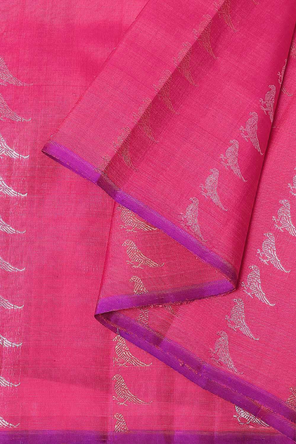 Pink Pure Silk Kanjivaram Saree image number null