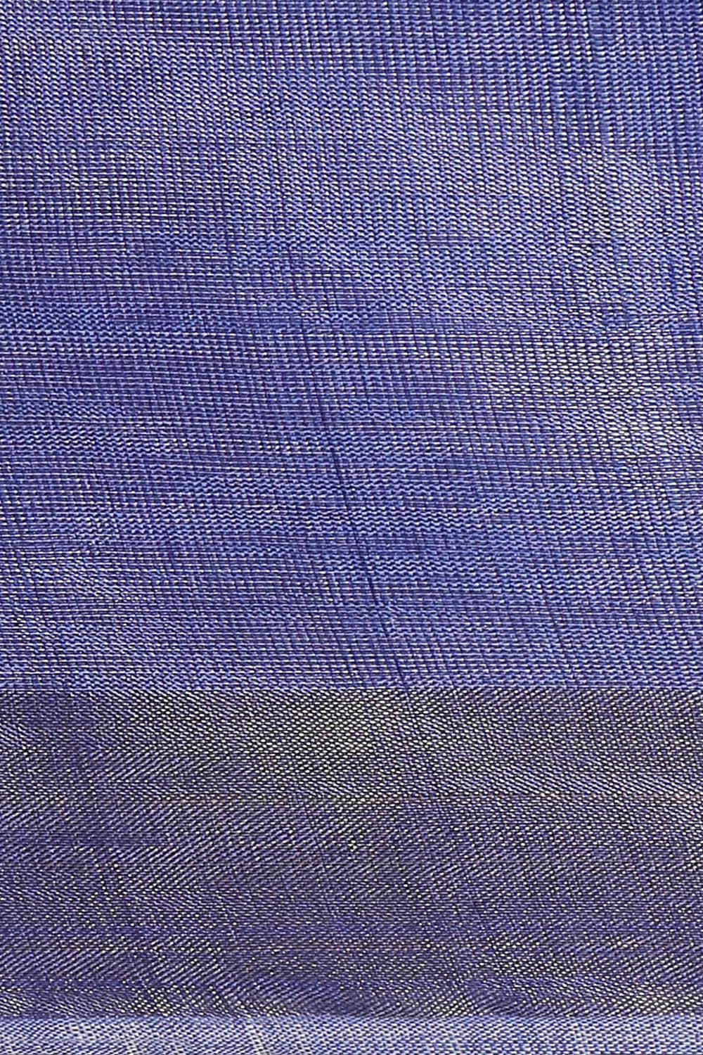 Blue Pure Tussar Silk Woven Saree image number null