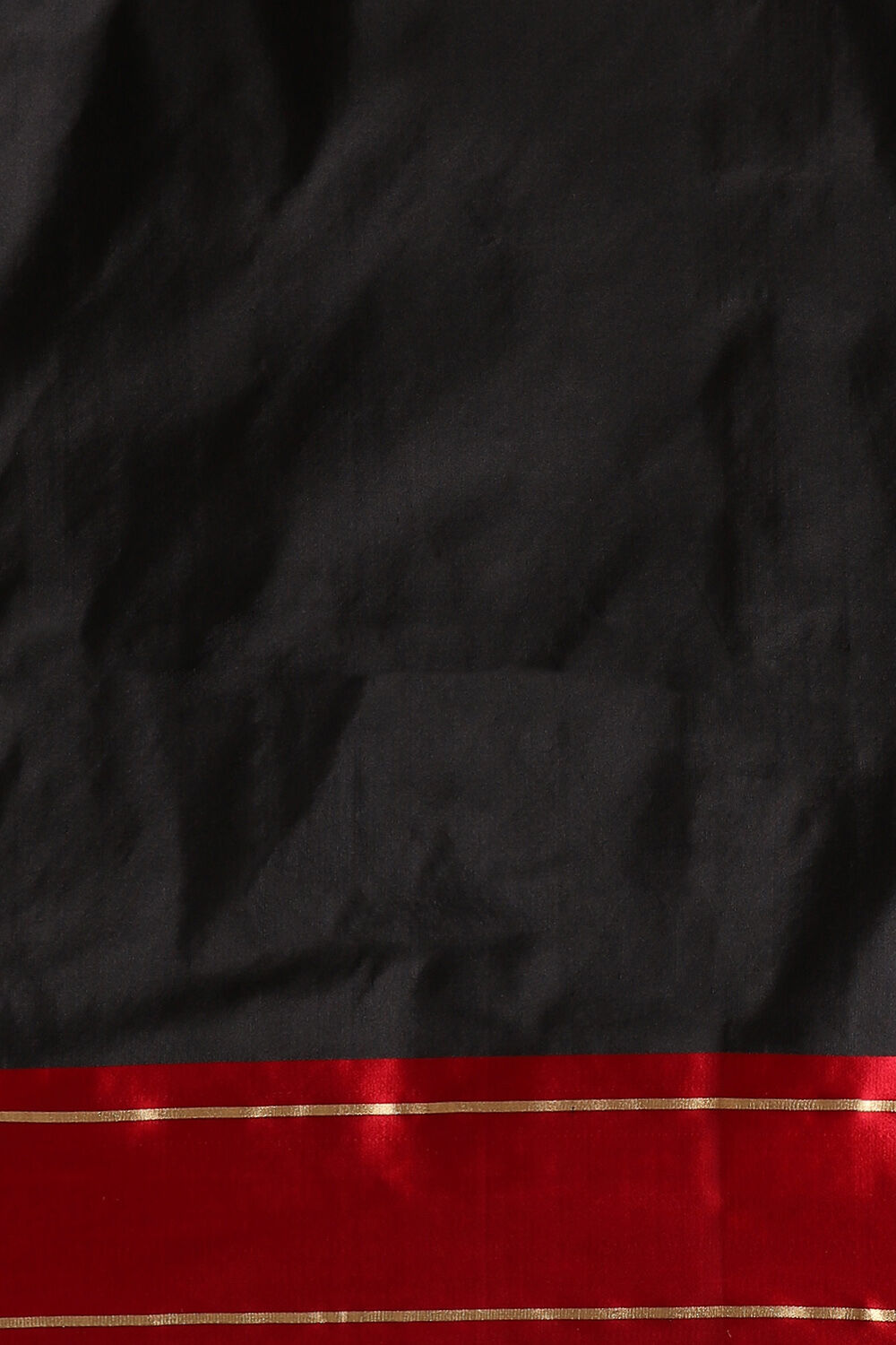 Black Pure Silk Banarasi Tanchoi Saree image number null