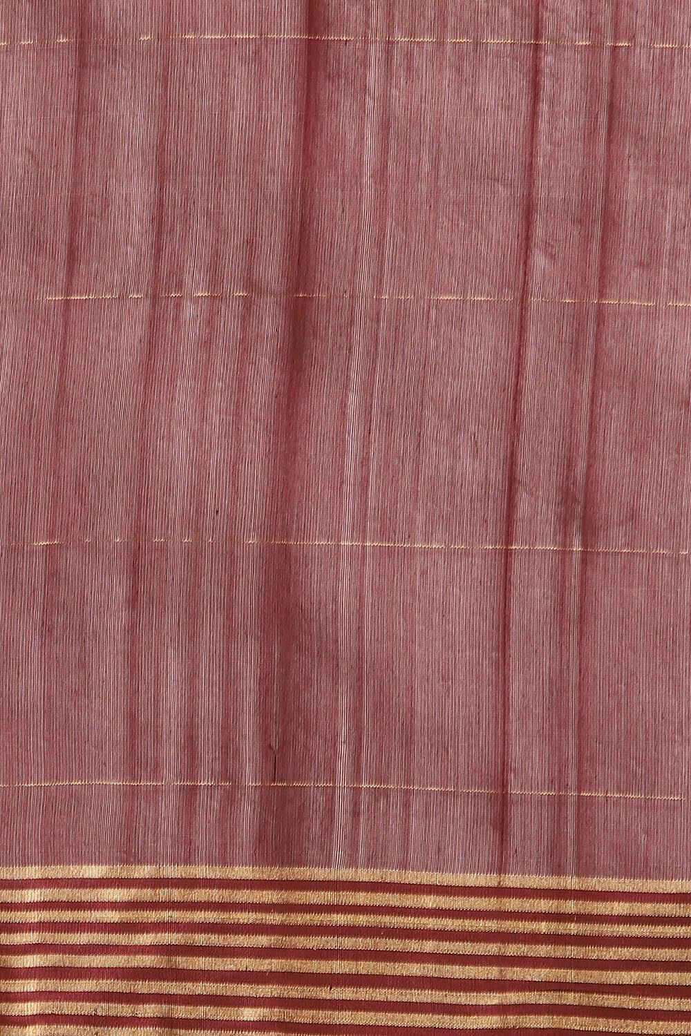 Brown Pure Silk Cotton Chanderi Saree image number null