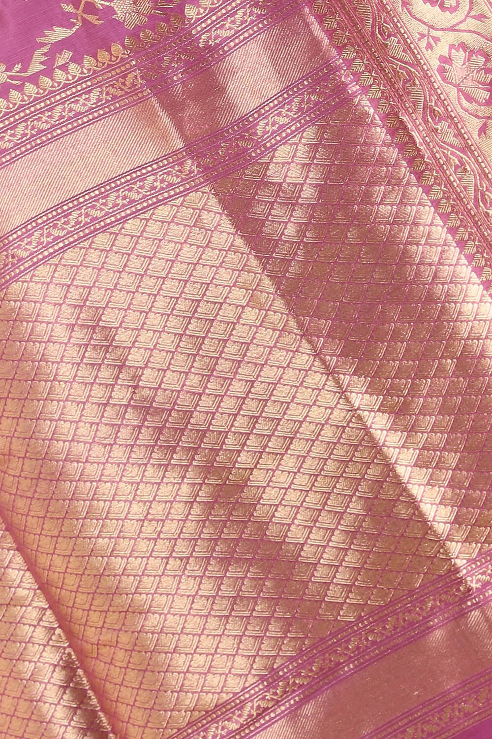 Purple Pure Silk Banarasi Saree image number null