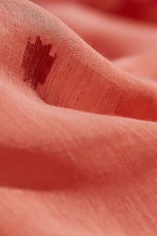 Light Orange Silk Khadi Cotton Bengal Jamdani Saree thumbnail image number null