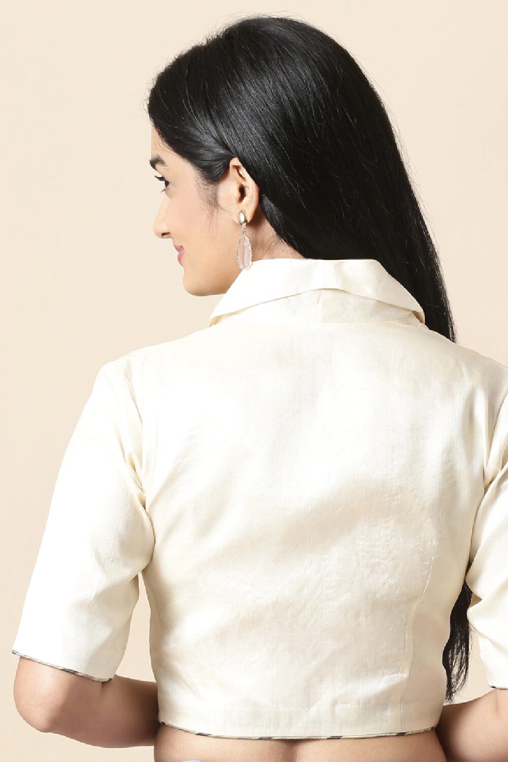 Beige Tussar Blouse image number null