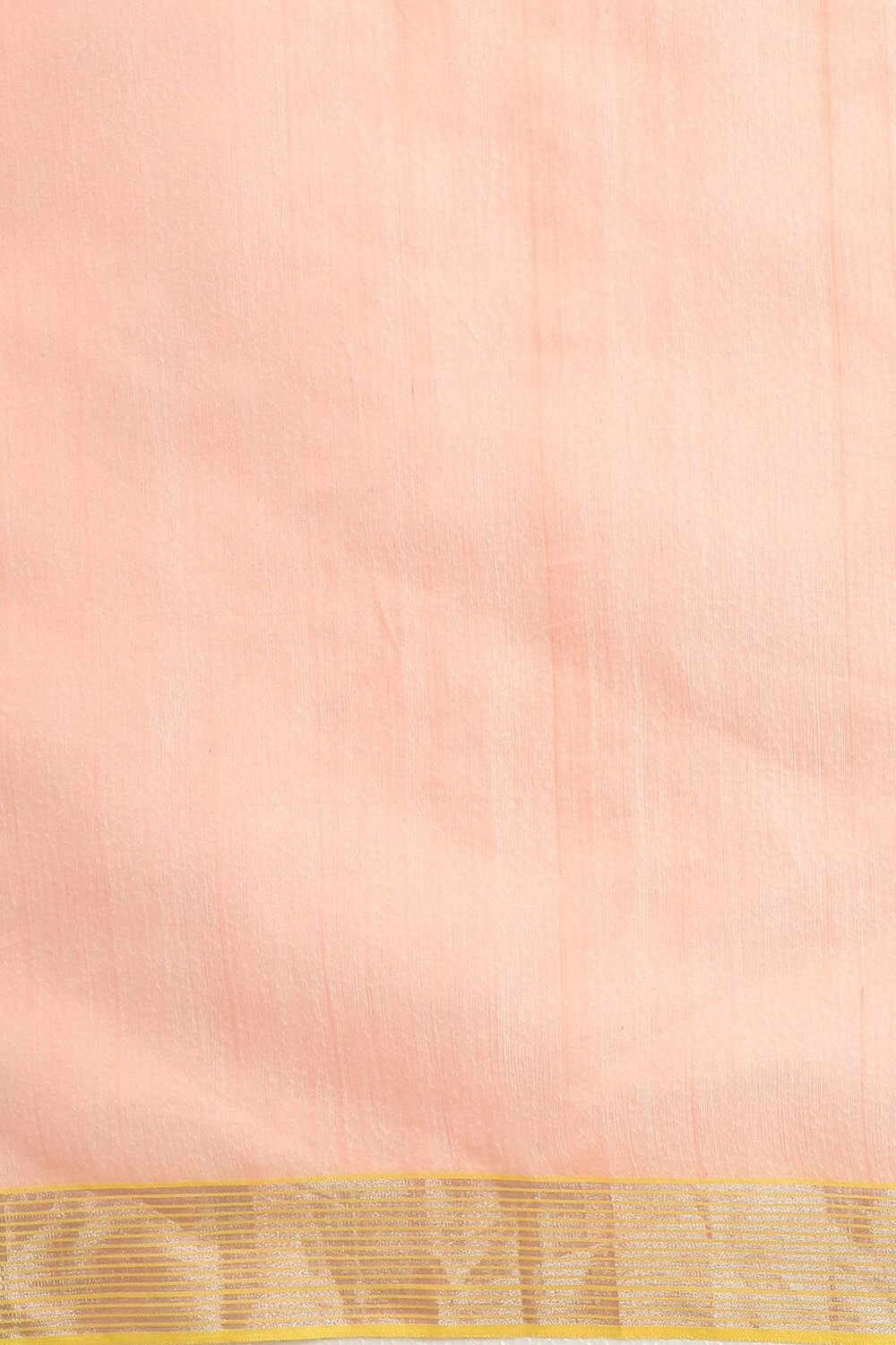 Light Orange Pure Silk Cotton Chanderi Saree image number null