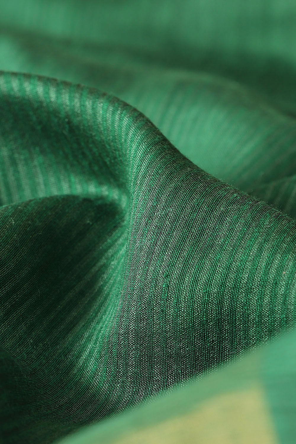 Dark Green Pure Silk Tussar Bhagalpuri Saree image number null