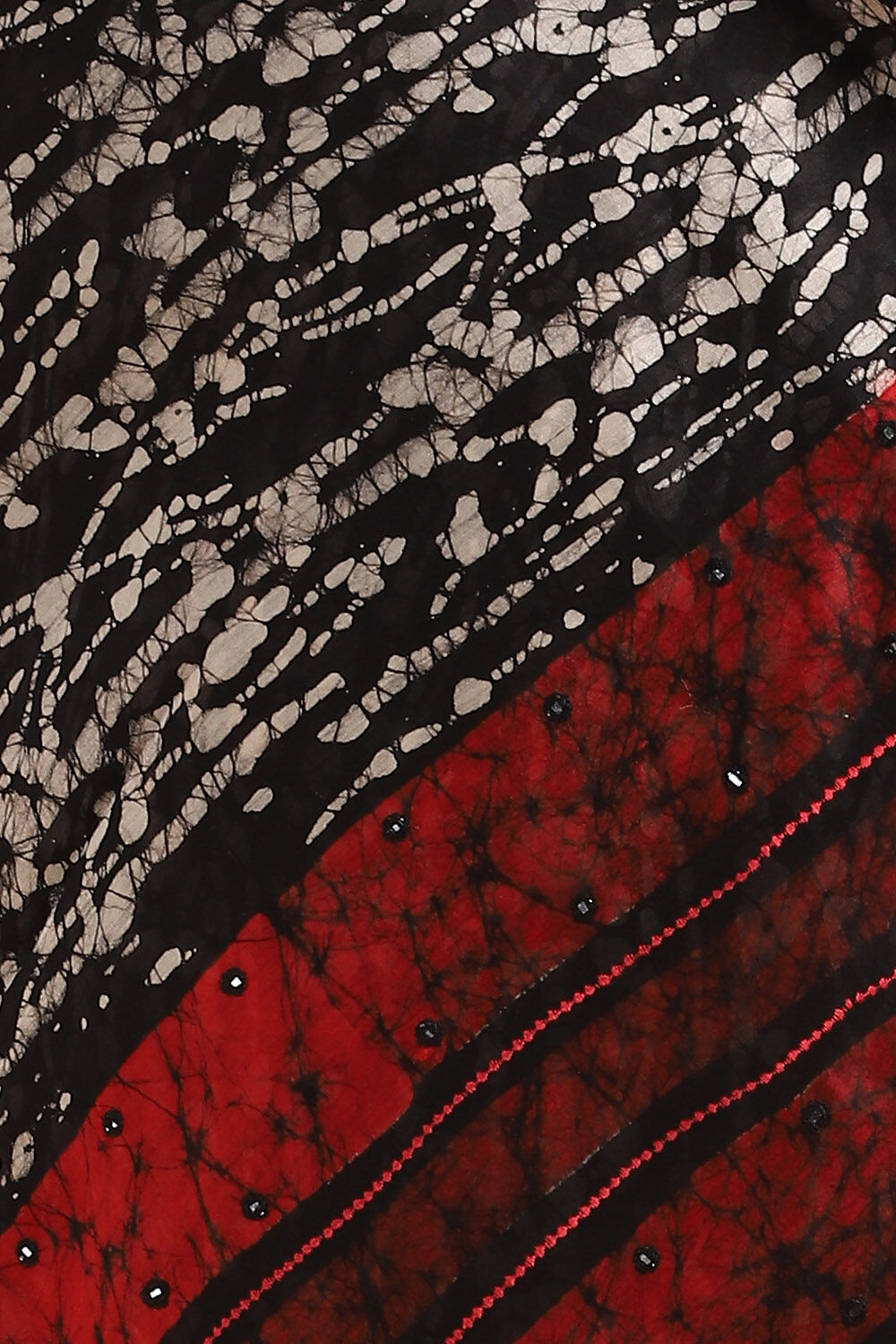 Black Pure Silk Cotton Chanderi Saree image number null