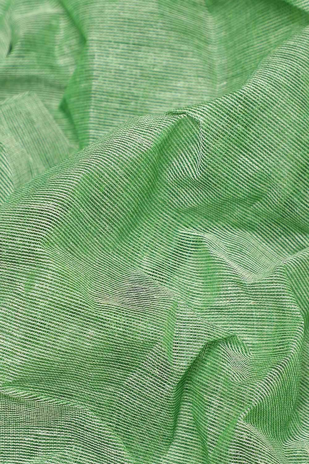 Green Pure Cotton Bengal Saree image number null