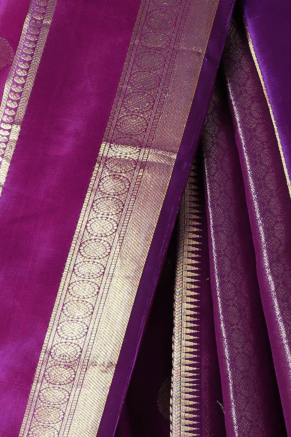 Purple Pure Silk Kanjivaram Saree image number null