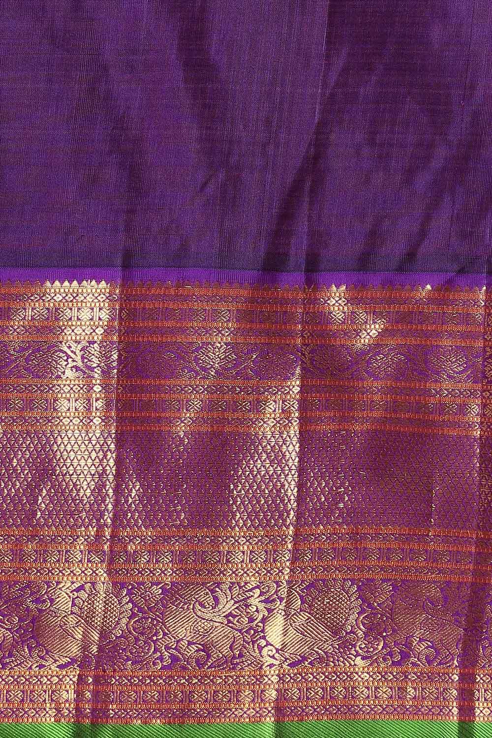 Dark Orange Pure Silk Kanjivaram Saree image number null