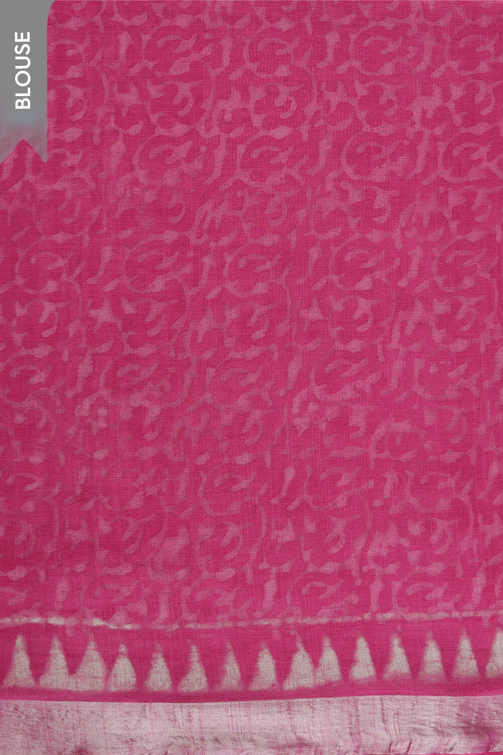 Pink Cotton Viscose Rajasthan Block Printed Saree image number null