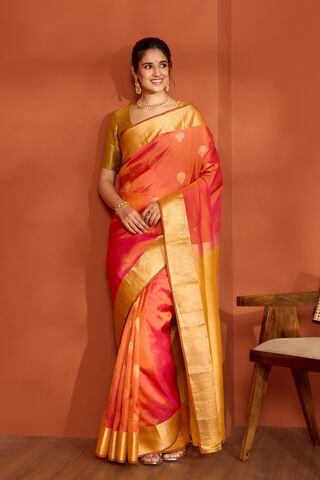 Pink Woven Apsara Silk Viscose Saree thumbnail image number null