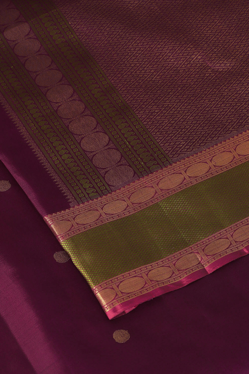 Dark Pink Pure Silk Kanjivaram Saree image number null