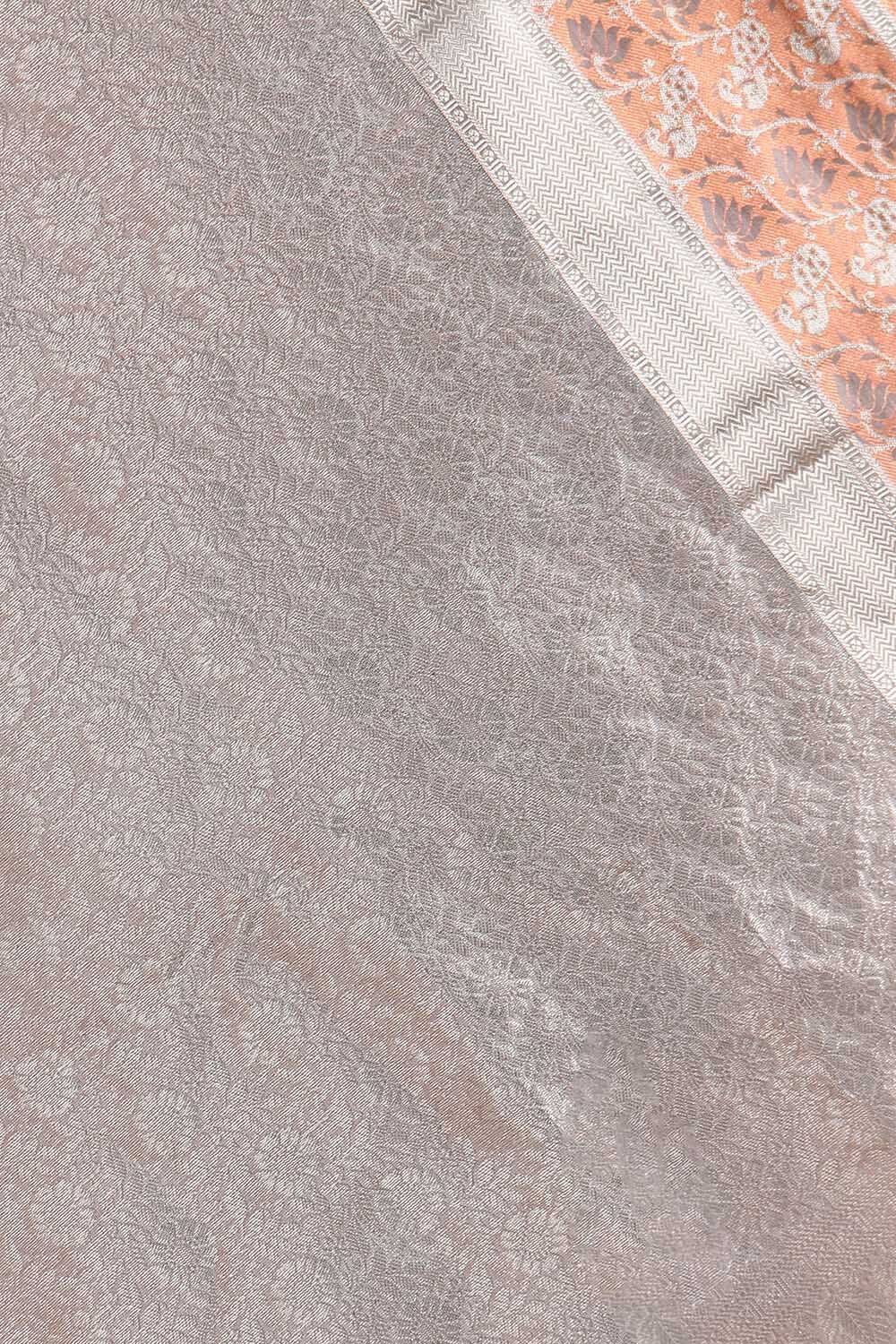 Light Orange Pure Silk Kanjivaram inspired Saree image number null