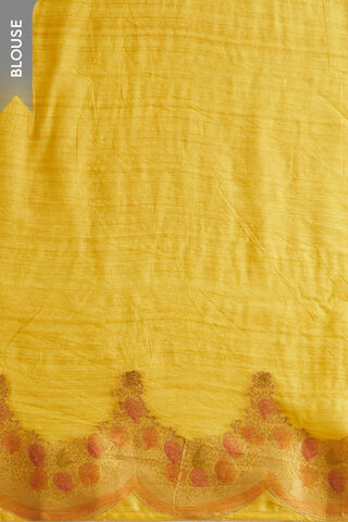 Yellow Woven Viscose Luxe Saree thumbnail image number null