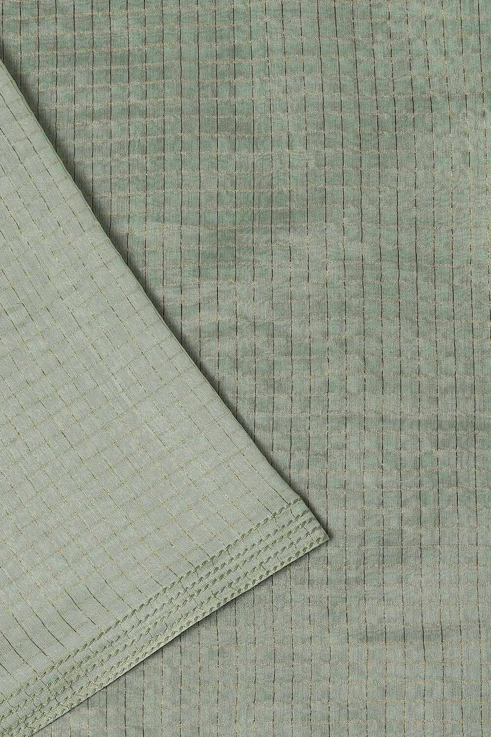 Light Green Silk Cotton Embroidered Unstitched Suit Set image number null
